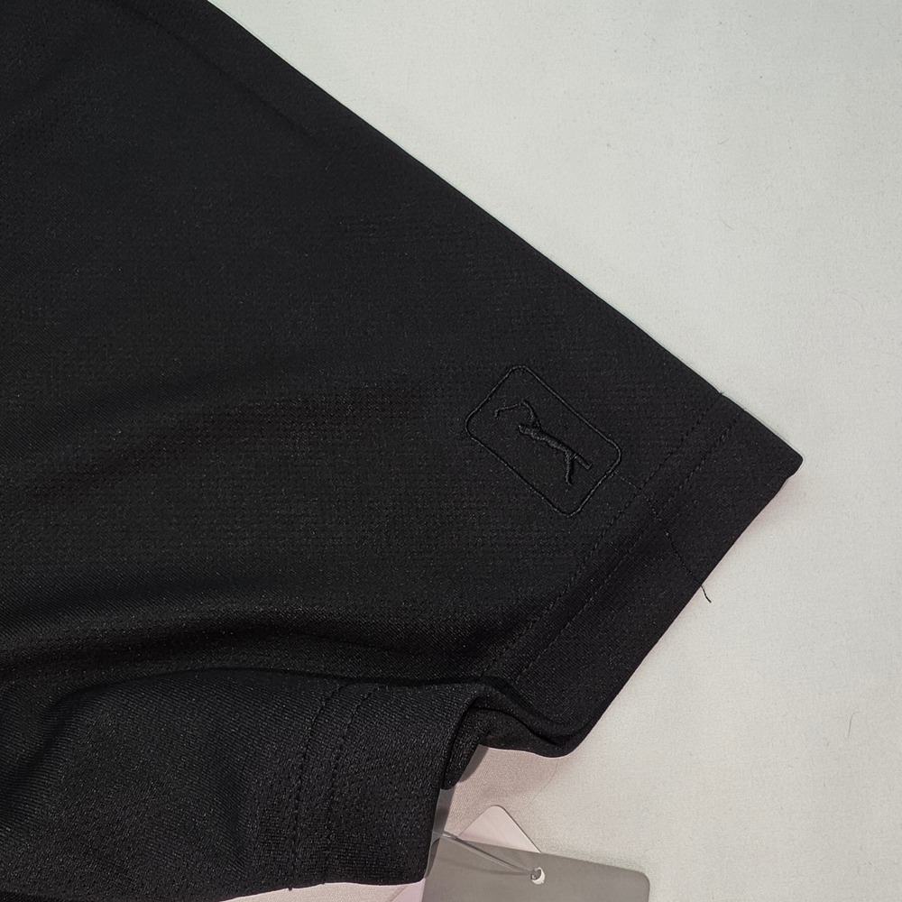 PGA Tour Airflux Mesh Polo Shirt Mens XXL Black Short Sleeve Golf Top New - Picture 5 of 6